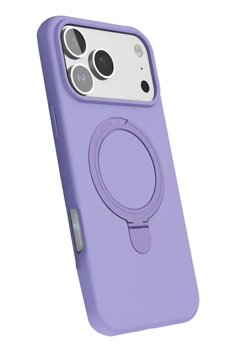 Newface Apple iPhone 17 Pro Regal Magsafe Standlı Kapak - Lila