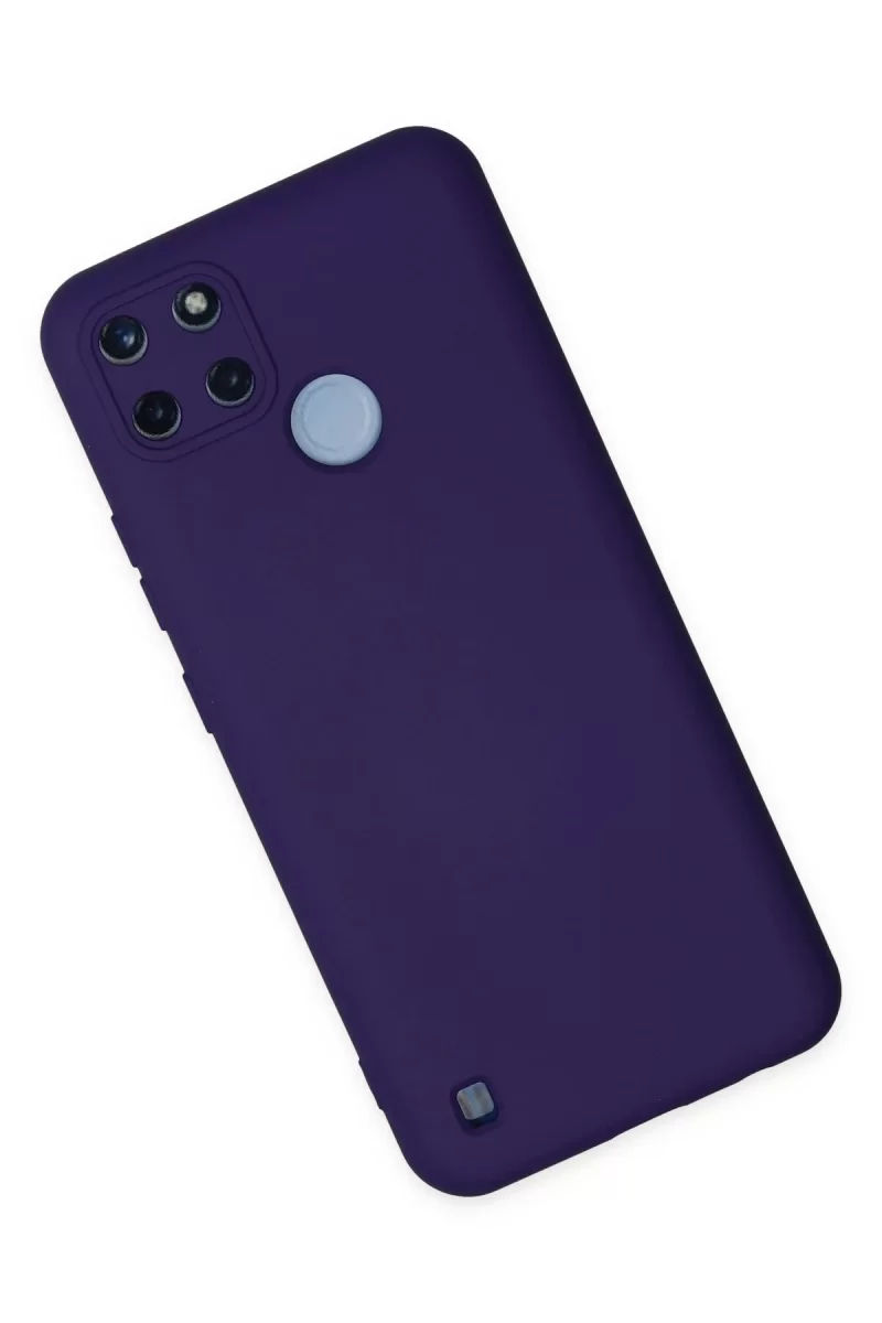 Newface Realme C25Y Kılıf Nano içi Kadife Silikon - Mor