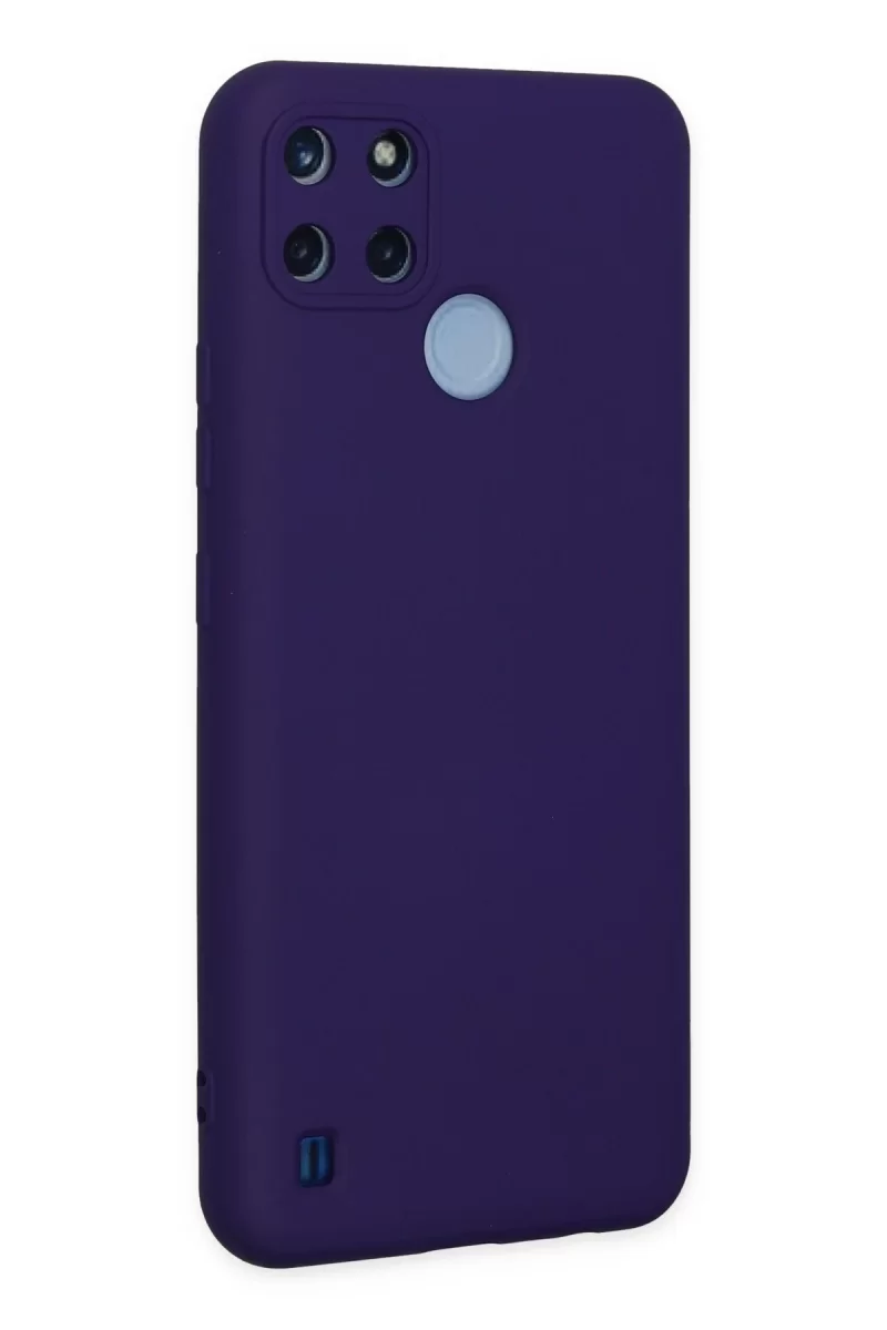 Newface Realme C25Y Kılıf Nano içi Kadife Silikon - Mor
