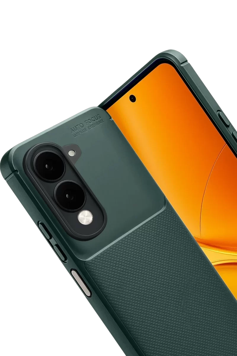 Newface Vivo Y29S Auto Focus Karbon Kapak - Koyu Yeşil