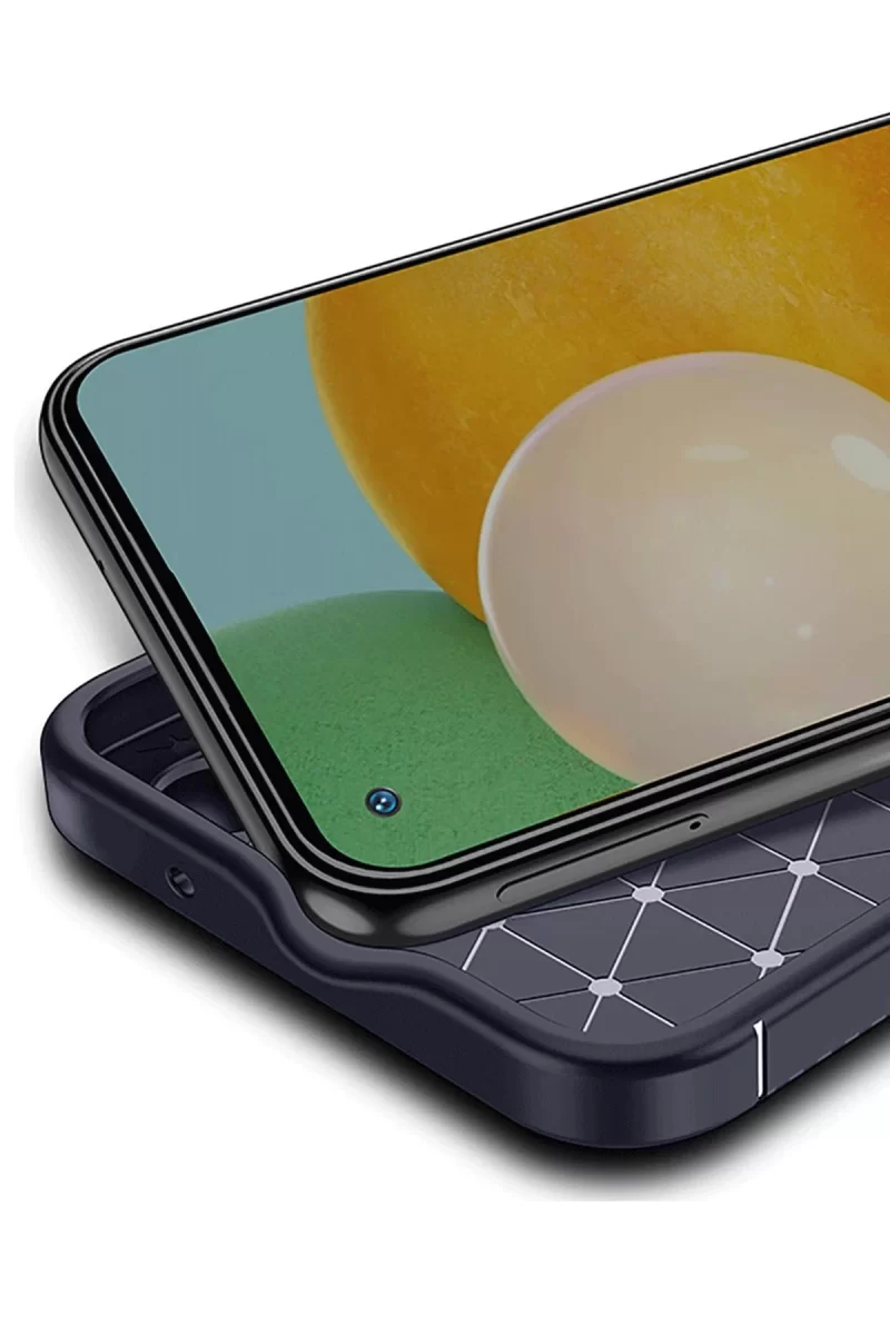 Newface Tecno Spark 30 Pro Kılıf Auto Focus Karbon Kapak - Lacivert