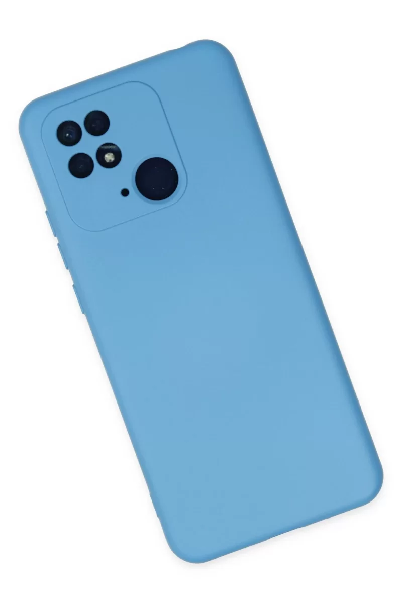 Newface Xiaomi Redmi 10C Kılıf Nano içi Kadife Silikon - Mavi