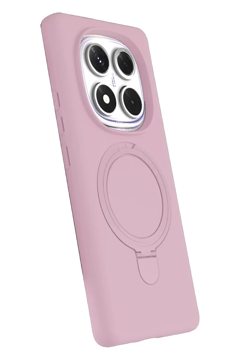 Newface Xiaomi Redmi Note 14 Pro 4G Regal Magsafe Standlı Kapak - Açık Pembe