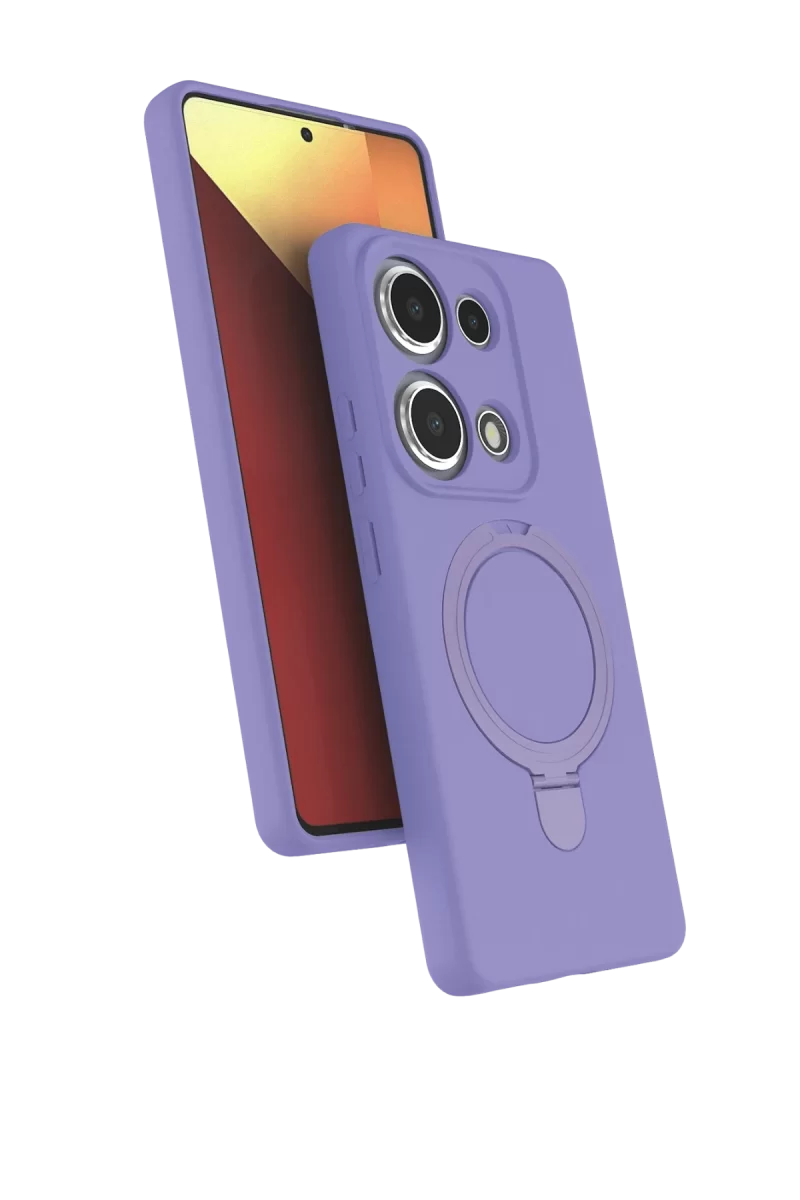 Newface Xiaomi Redmi Note 13 Pro 4G Regal Magsafe Standlı Kapak - Lila