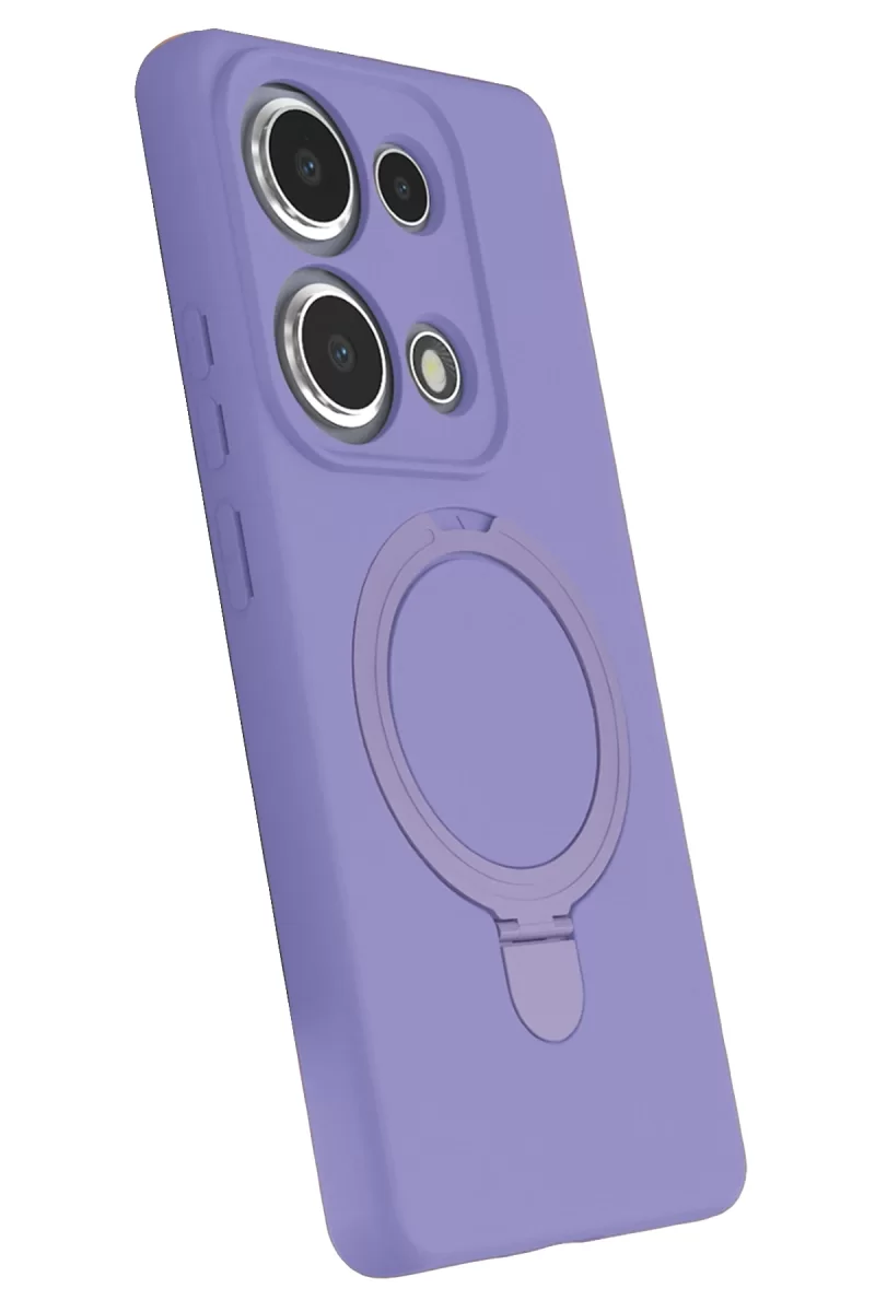 Newface Xiaomi Redmi Note 13 Pro 4G Regal Magsafe Standlı Kapak - Lila