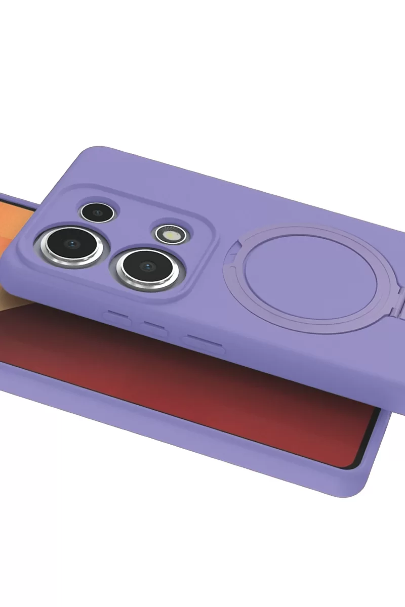 Newface Xiaomi Redmi Note 13 Pro 4G Regal Magsafe Standlı Kapak - Lila