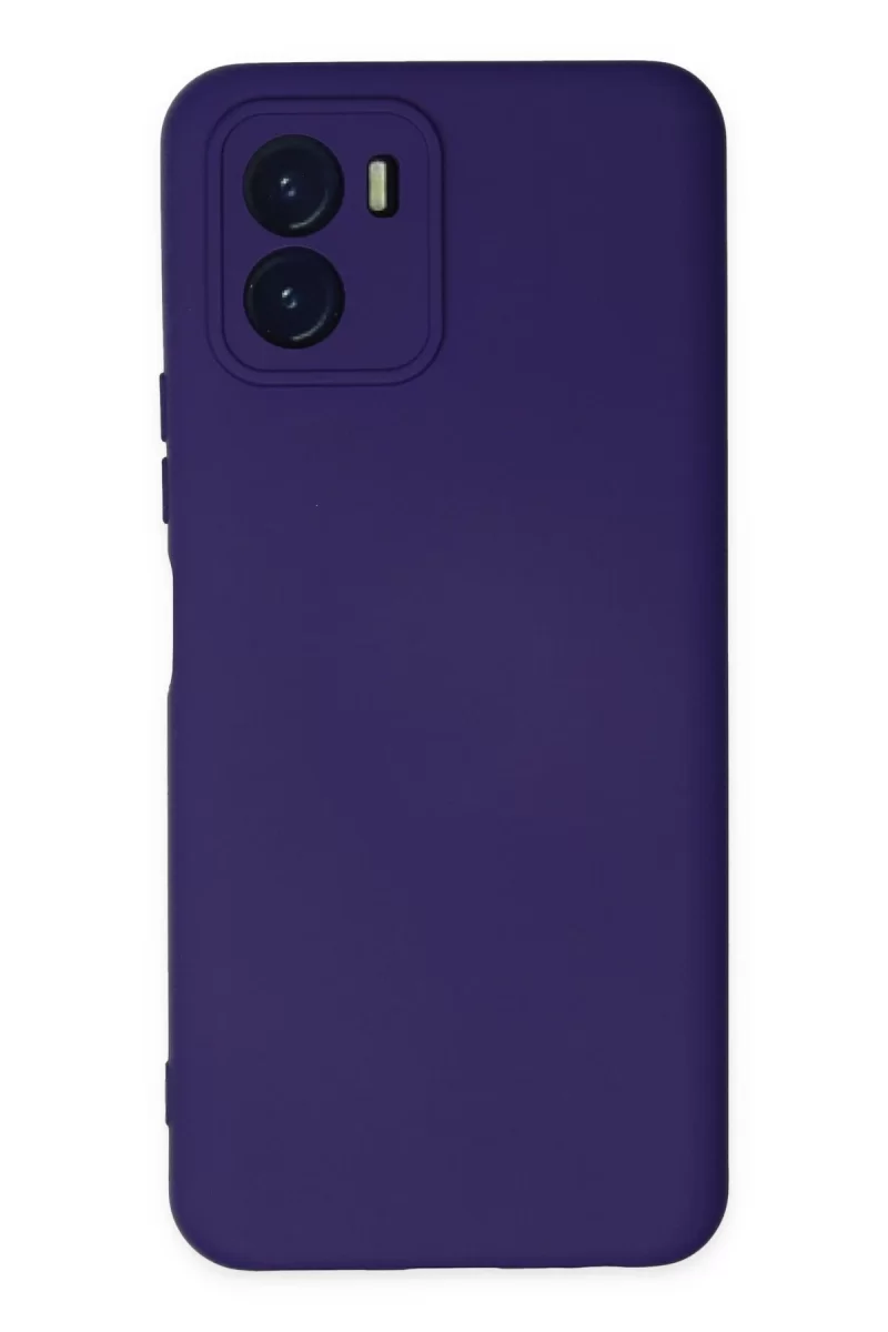 Newface Vivo Y15S Kılıf Nano içi Kadife Silikon - Mor
