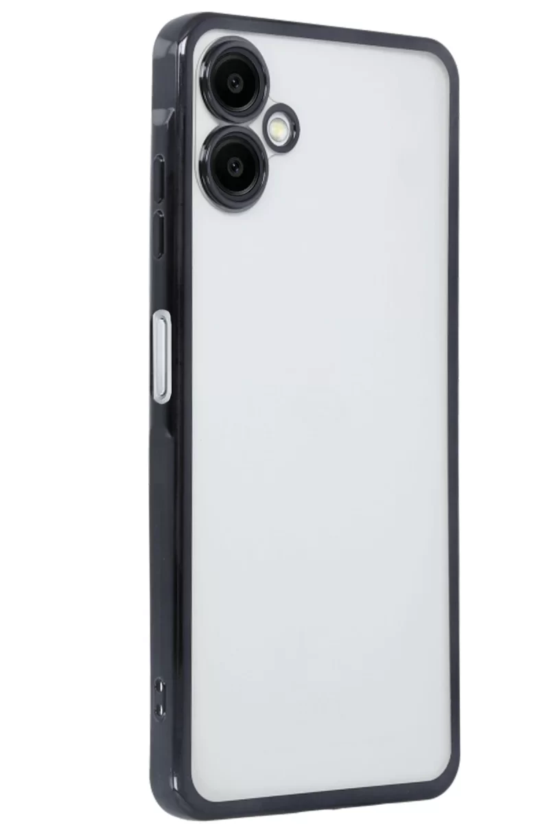 Newface Samsung Galaxy A06 Kılıf Razer Lensli Silikon - Siyah