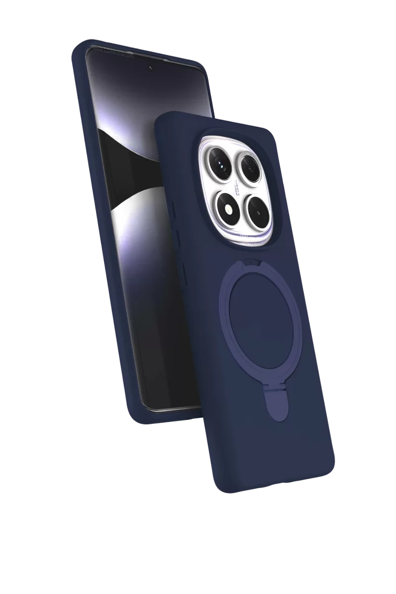 Newface Xiaomi Redmi Note 14 Pro 4G Regal Magsafe Standlı Kapak - Lacivert