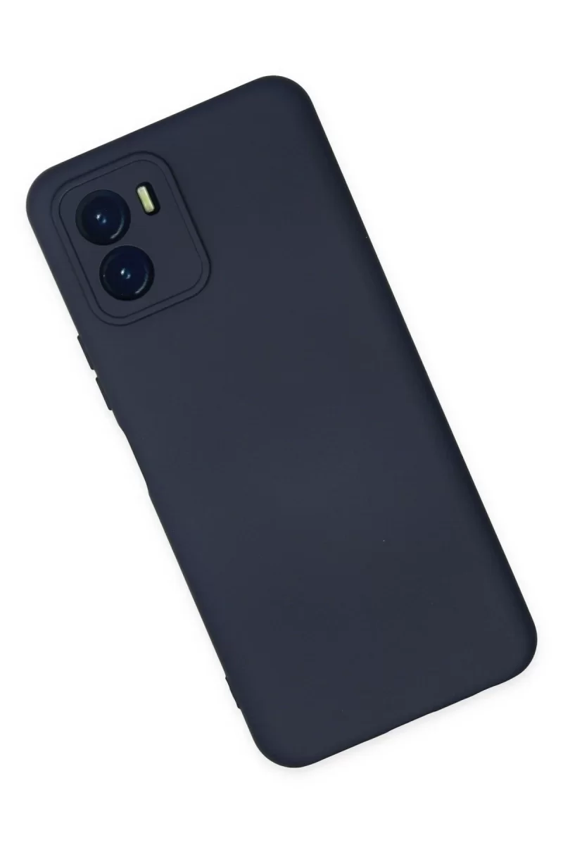 Newface Vivo Y15S Kılıf Nano içi Kadife Silikon - Lacivert