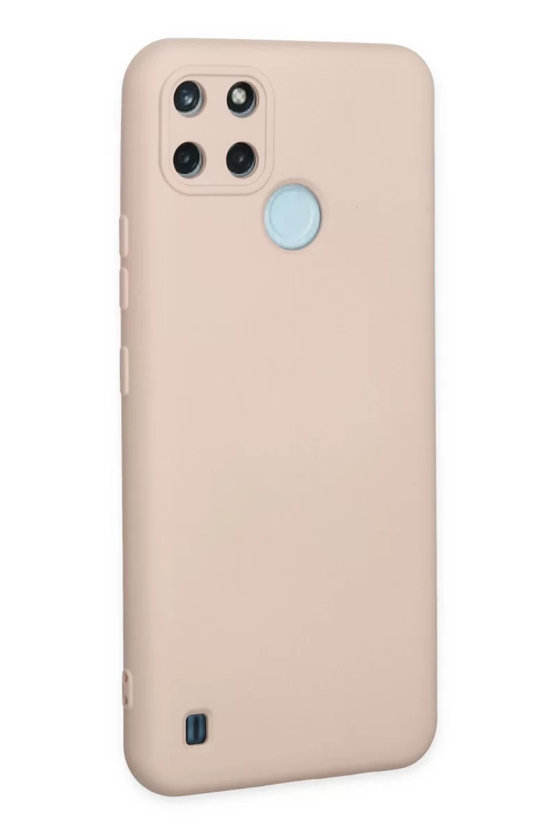 Newface Realme C25Y Kılıf Nano içi Kadife Silikon - Pudra