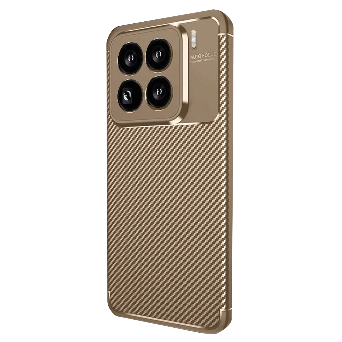 Newface Xiaomi Mi 15 Pro Kılıf Auto Focus Karbon Kapak - Kahverengi