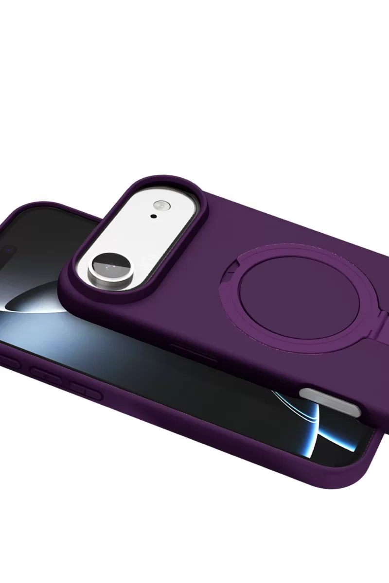 Newface Apple iPhone 17 Air Regal Magsafe Standlı Kapak - Derin Mor