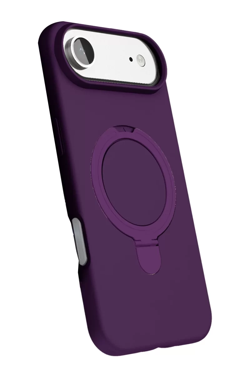 Newface Apple iPhone 17 Air Regal Magsafe Standlı Kapak - Derin Mor