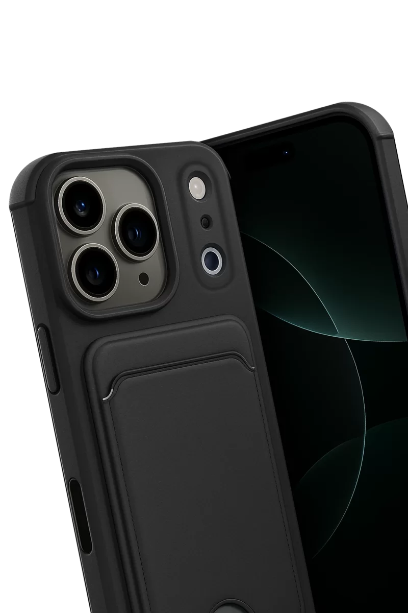 Newface Apple iPhone 17 Pro Kelvin Kartvizitli Silikon - Siyah