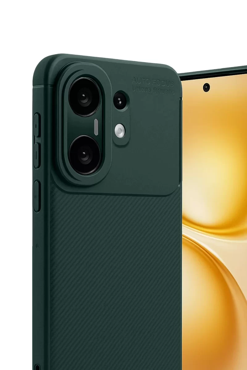 Newface Vivo X200 FE Auto Focus Karbon Kapak - Koyu Yeşil