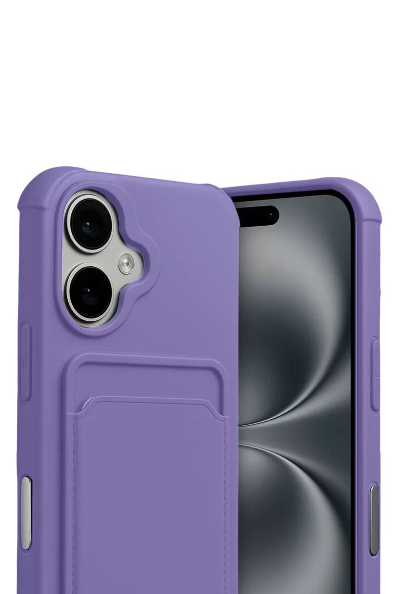 Newface Apple iPhone 17 Kelvin Kartvizitli Silikon - Lila