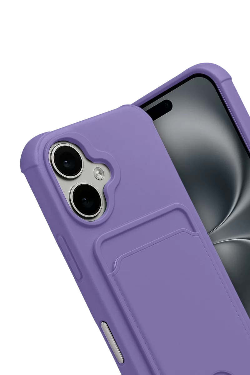 Newface Apple iPhone 17 Kelvin Kartvizitli Silikon - Lila