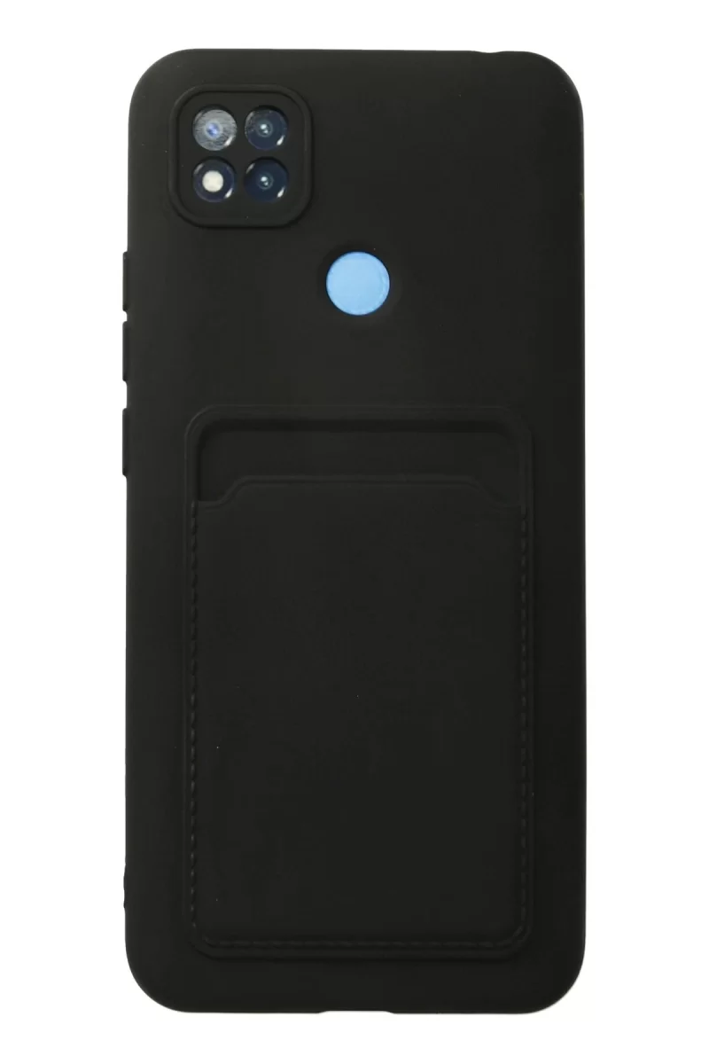Newface Xiaomi Redmi 9C Kılıf Kelvin Kartvizitli Silikon - Siyah