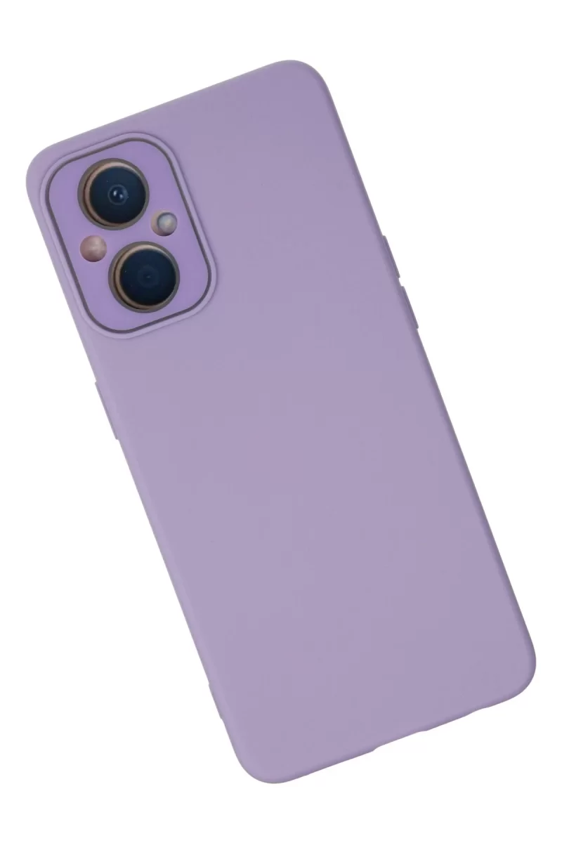 Newface Oppo Reno 7 Lite Kılıf Lansman Glass Kapak - Lila