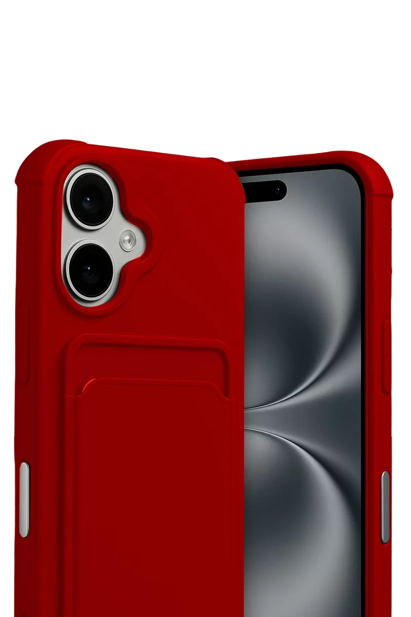 Newface Apple iPhone 17 Kelvin Kartvizitli Silikon - Kırmızı