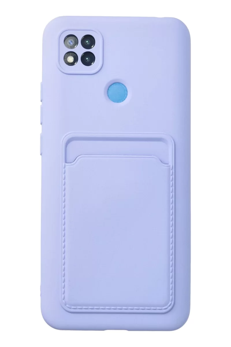 Newface Xiaomi Redmi 9C Kılıf Kelvin Kartvizitli Silikon - Lila