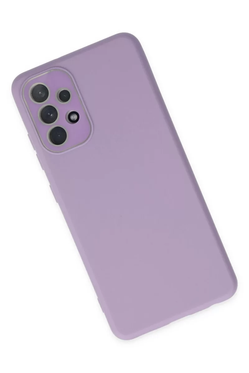 Newface Samsung Galaxy A53 5G Kılıf Lansman Glass Kapak - Lila