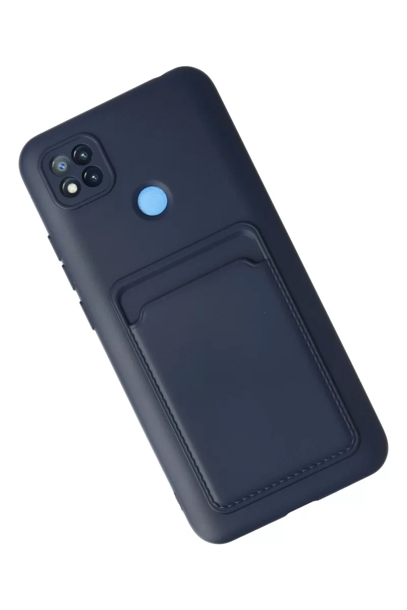 Newface Xiaomi Redmi 9C Kılıf Kelvin Kartvizitli Silikon - Lacivert