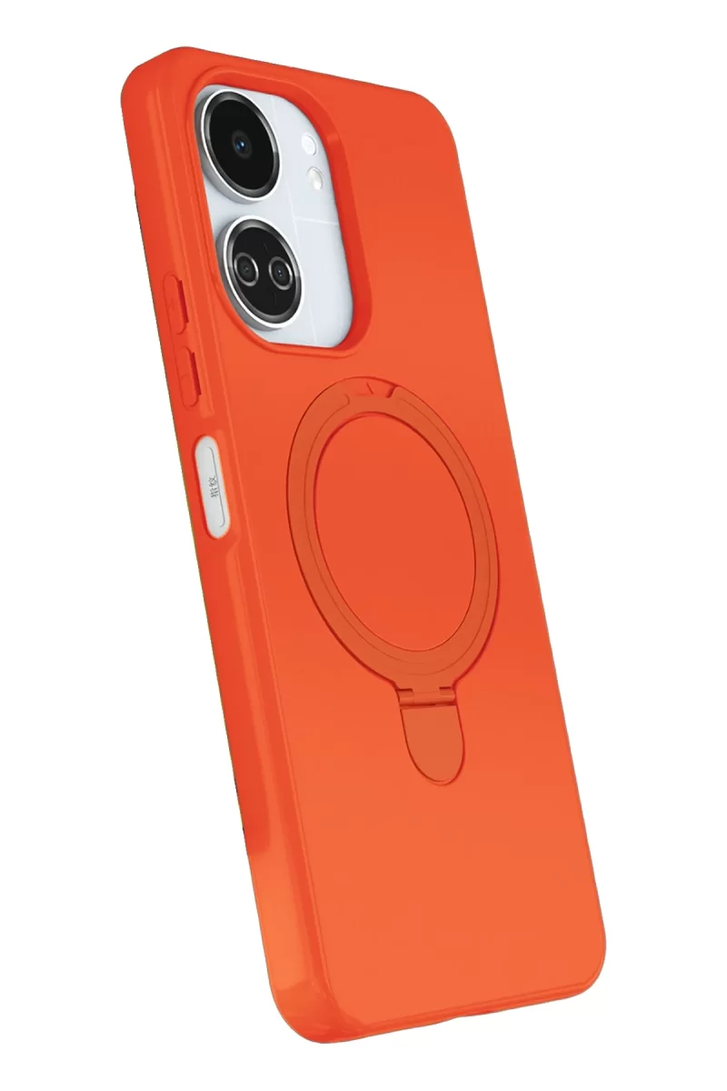 Newface Xiaomi Redmi 13C Regal Magsafe Standlı Kapak - Turuncu