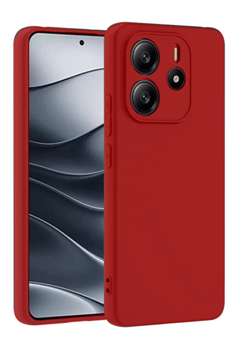 Newface Xiaomi Redmi Note 14 4G Kılıf First Silikon - Kırmızı