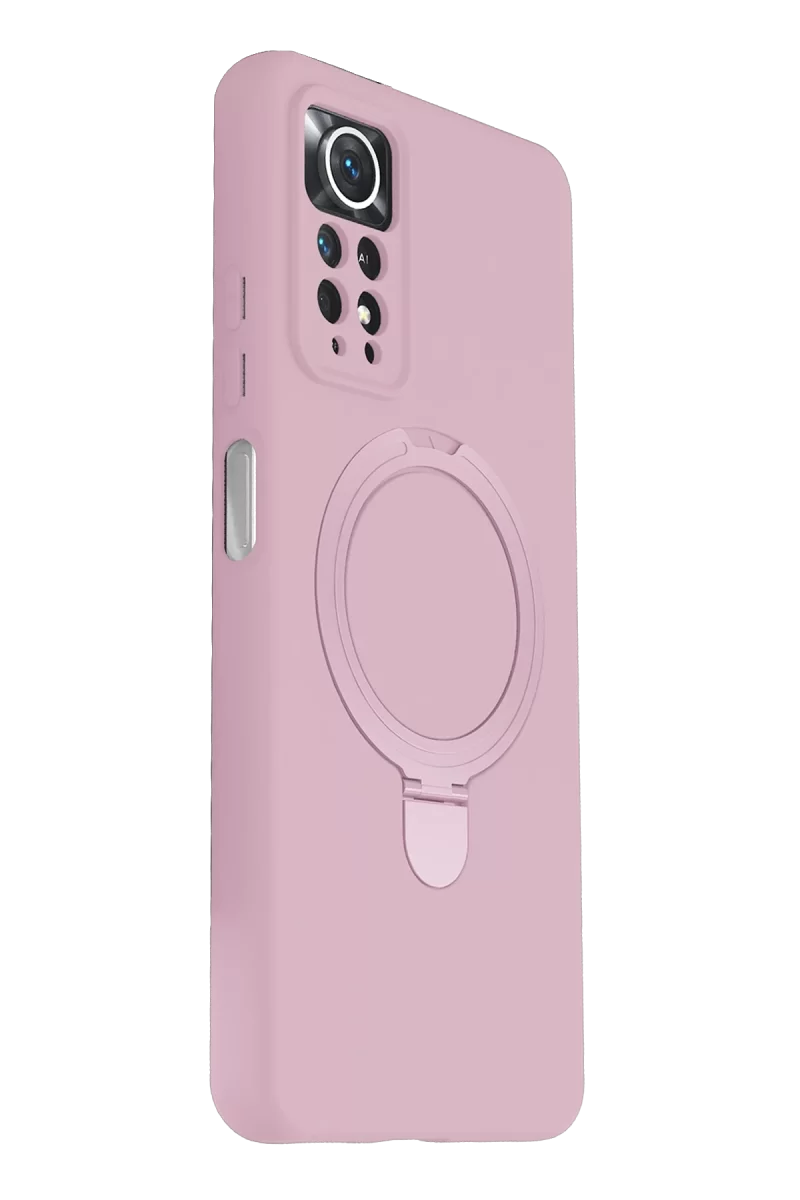 Newface Xiaomi Redmi Note 12 Pro 4G Regal Magsafe Standlı Kapak - Açık Pembe