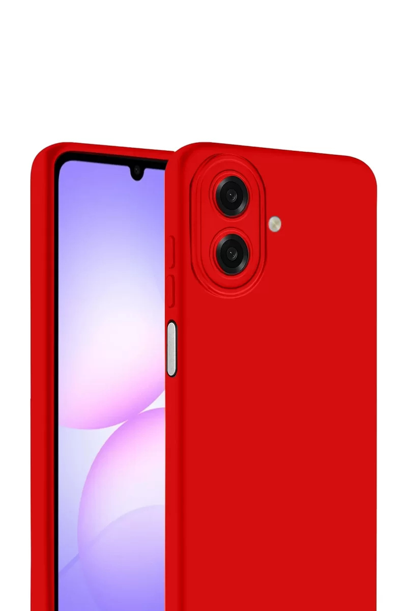 Newface Samsung Galaxy A07 4G Nano içi Kadife Silikon - Kırmızı