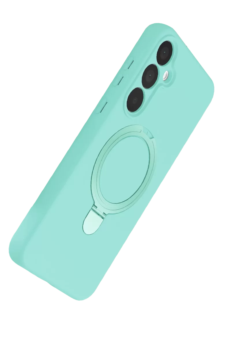 Newface Samsung Galaxy A15 4G Regal Magsafe Standlı Kapak - Su Yeşili
