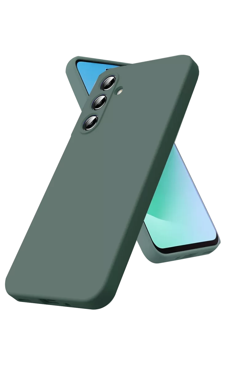 Newface Samsung Galaxy A17 5G Nano içi Kadife Silikon - Koyu Yeşil