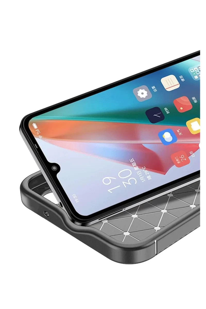 Newface Samsung Galaxy A06 Kılıf Auto Focus Karbon Kapak - Gri