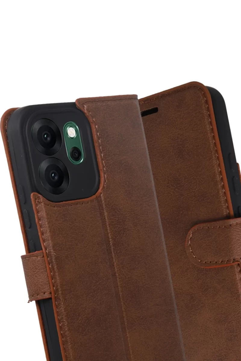 Newface Oppo Reno 14F Trend S Plus Kapaklı Kılıf - Taba