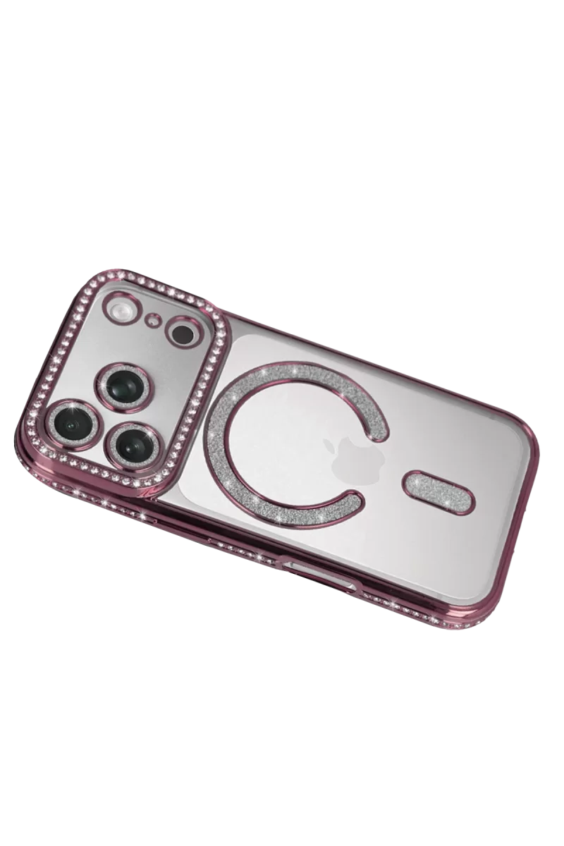 Newface Apple iPhone 17 Pro Joke Simli Magneticsafe Kılıf - Pembe