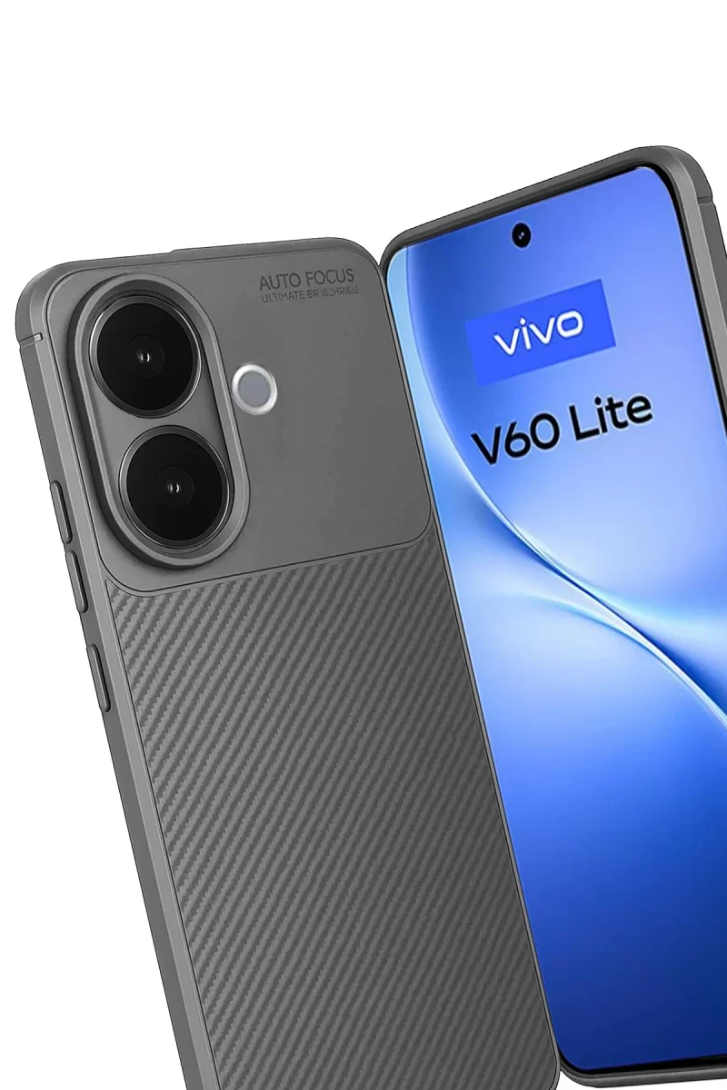Newface Vivo V60 Lite Auto Focus Karbon Kapak - Gri