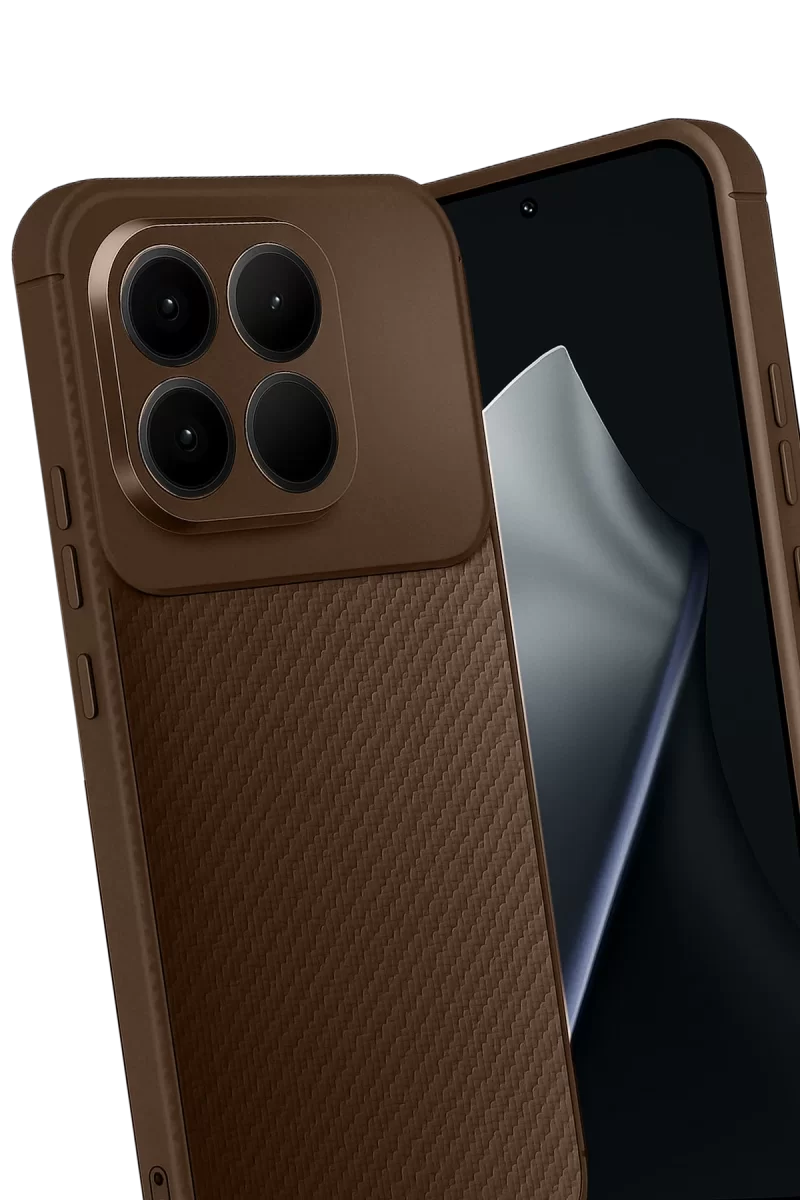Newface Xiaomi Mi 15T Auto Focus Karbon Kapak - Kahverengi