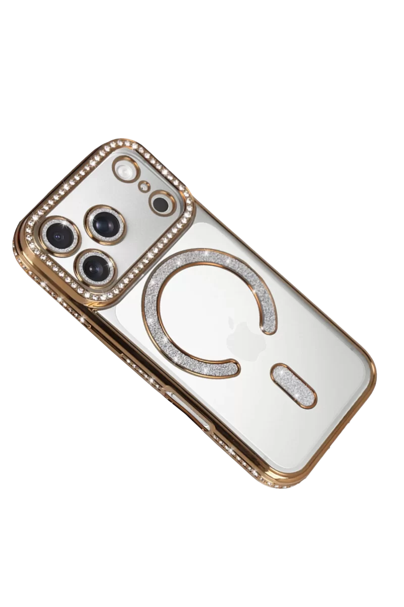Newface Apple iPhone 17 Pro Max Joke Simli Magneticsafe Kılıf - Gold