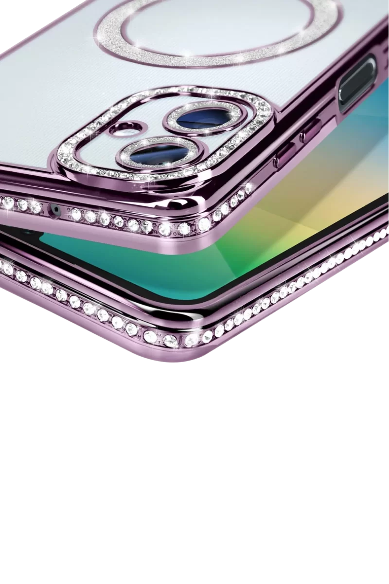 Newface Samsung Galaxy A06 Joke Simli Magneticsafe Kılıf - Derin Mor
