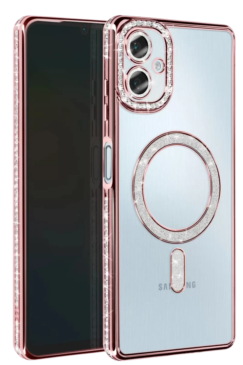 Newface Samsung Galaxy A06 Joke Simli Magneticsafe Kılıf - Pembe