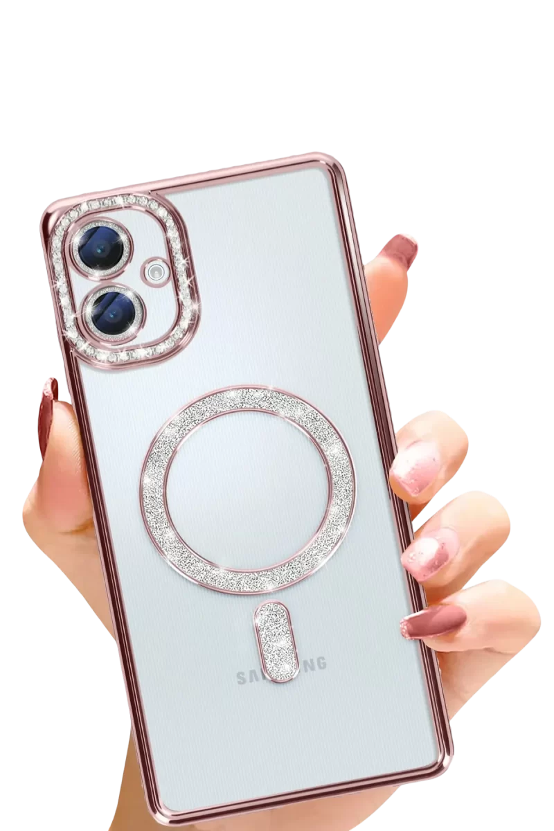 Newface Samsung Galaxy A06 Joke Simli Magneticsafe Kılıf - Pembe