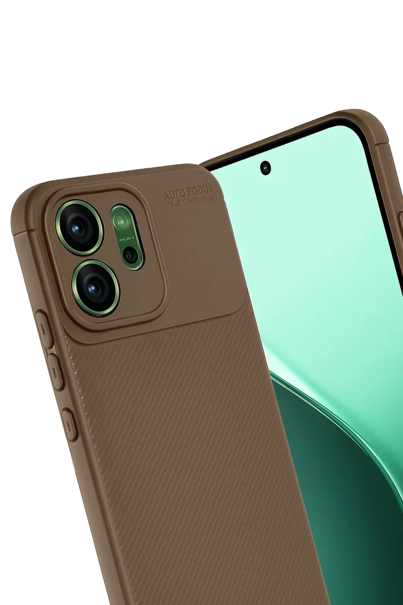 Newface Oppo Reno 14 Auto Focus Karbon Kapak - Kahverengi