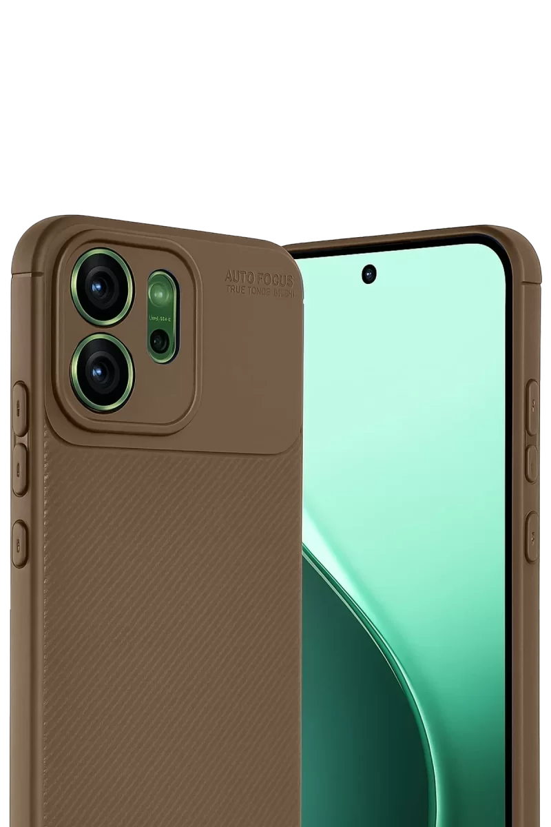 Newface Oppo Reno 14 Auto Focus Karbon Kapak - Kahverengi
