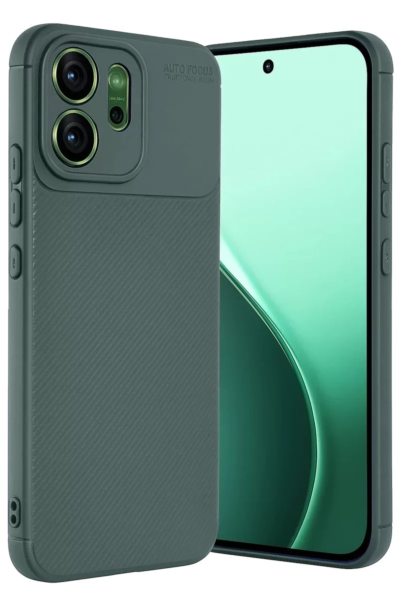 Newface Oppo Reno 14F Auto Focus Karbon Kapak - Koyu Yeşil