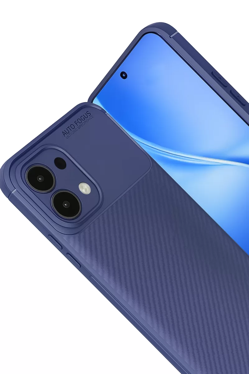 Newface Oppo A6 Pro 4G Auto Focus Karbon Kapak - Lacivert
