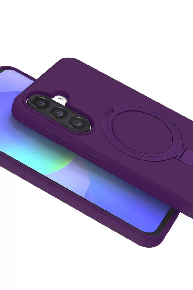 Newface Samsung Galaxy A17 5G Regal Magsafe Standlı Kapak - Derin Mor