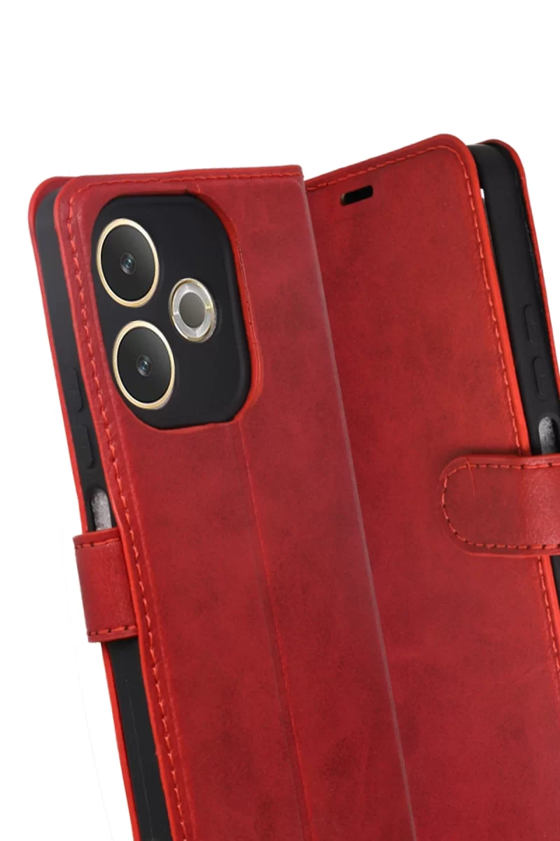 Newface Oppo A5 Pro 4G Trend S Plus Kapaklı Kılıf - Kırmızı