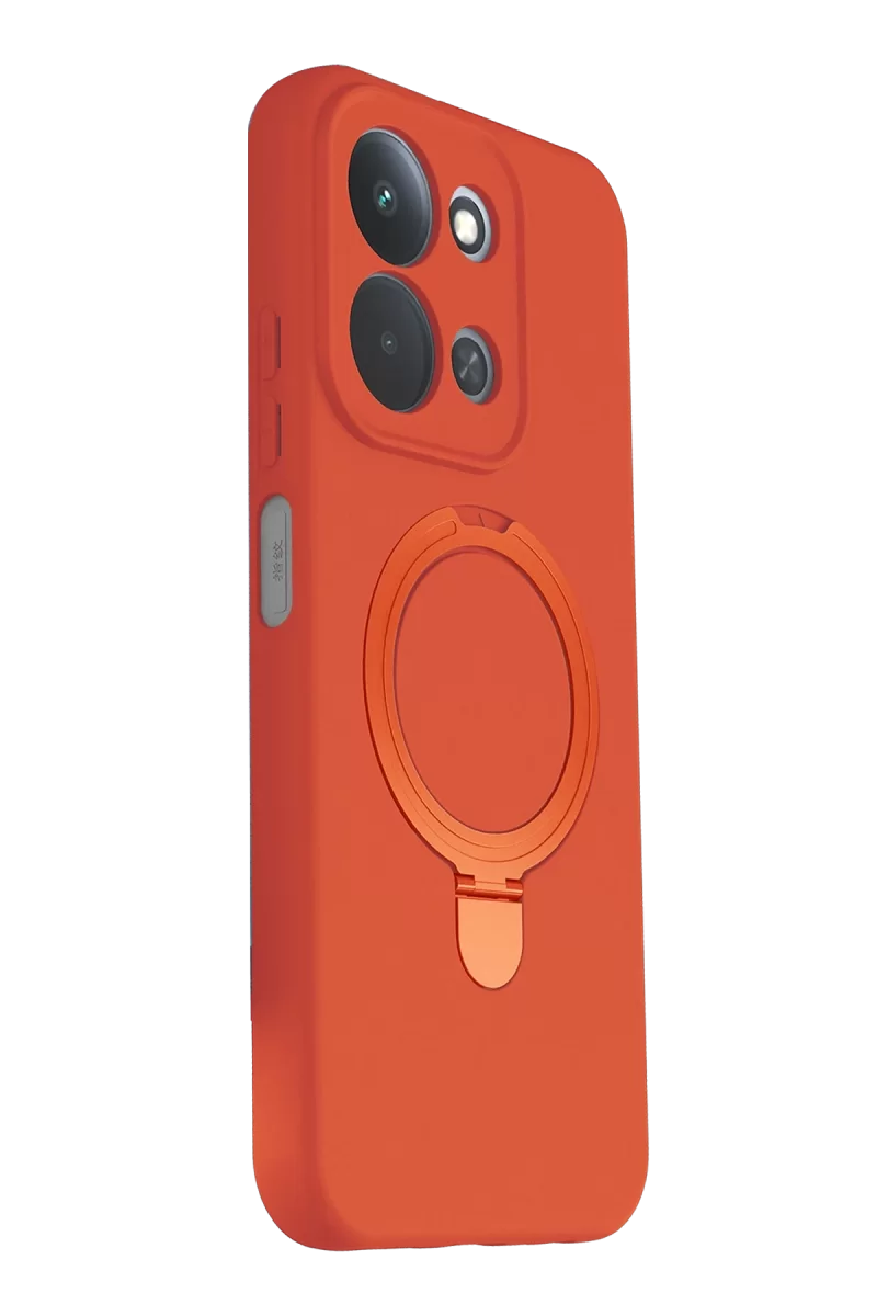 Newface Xiaomi Redmi 15C 4G Regal Magsafe Standlı Kapak - Turuncu